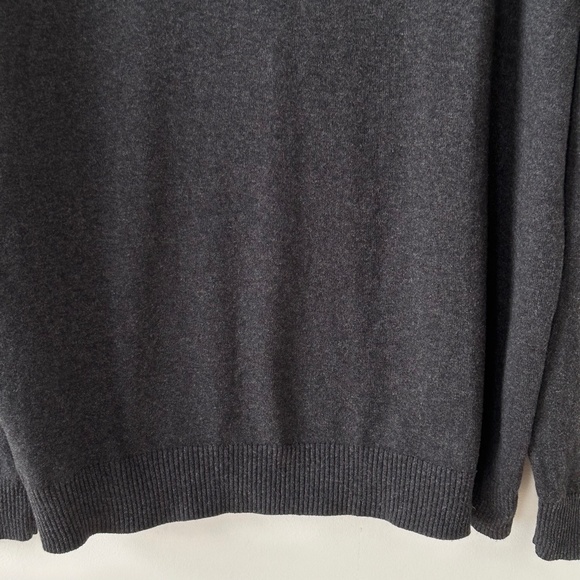Hawker Rye Cotton & Cashmere Charcoal Gray Crewneck Sweater - Picture 10 of 16